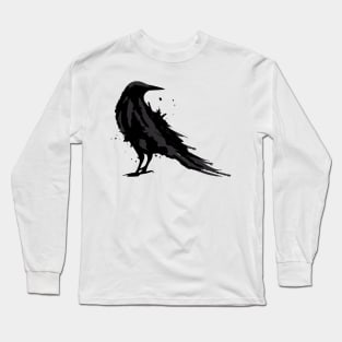 A black raven Long Sleeve T-Shirt